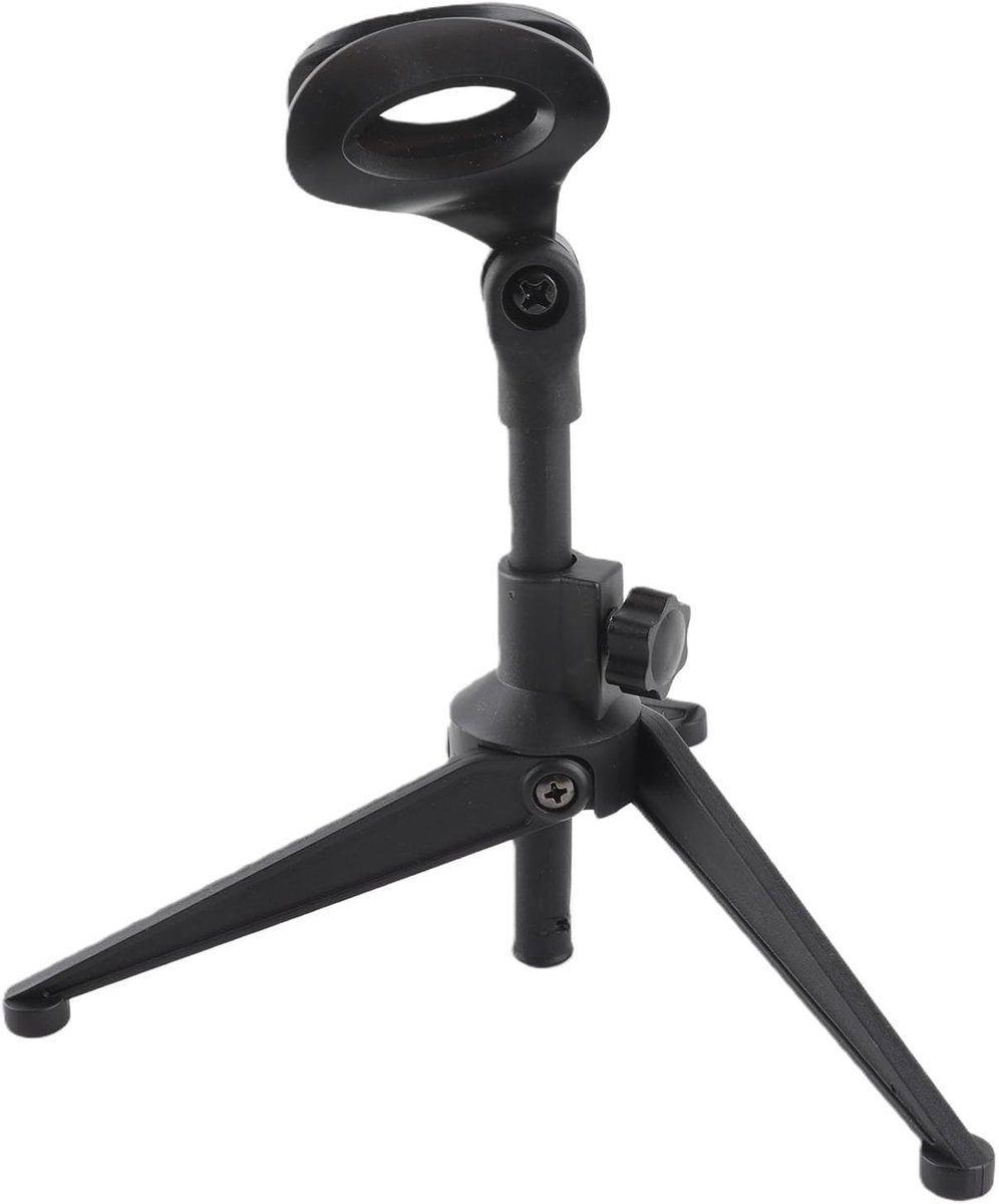 Verstelbare Desk Tripod voor Microfoon, Draagbare Vouwbare Standaard met Clip en Afneembare Houder voor Thuisstudio en Podiumgebruik