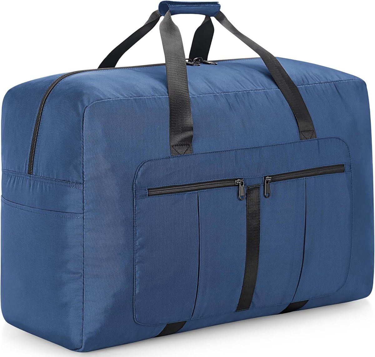 SnelShoppen - Grote opvouwbare reistas heren en dames, waterdichte weekendtas, sporttas, saunatas, handbagage, klassiek blauw, ruim en praktisch
