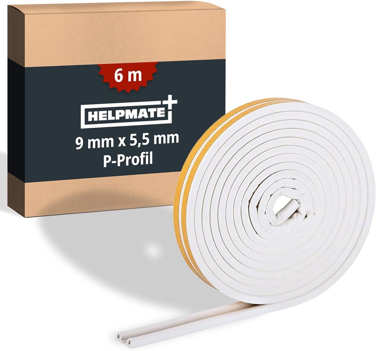 SnelShoppen - Zelfklevende Afdichtingsband voor Ramen en Deuren - P-profiel 9 x 5,5 mm - Afdichtingsband 6 meter Wit - Isolatieband voor Energiebespar