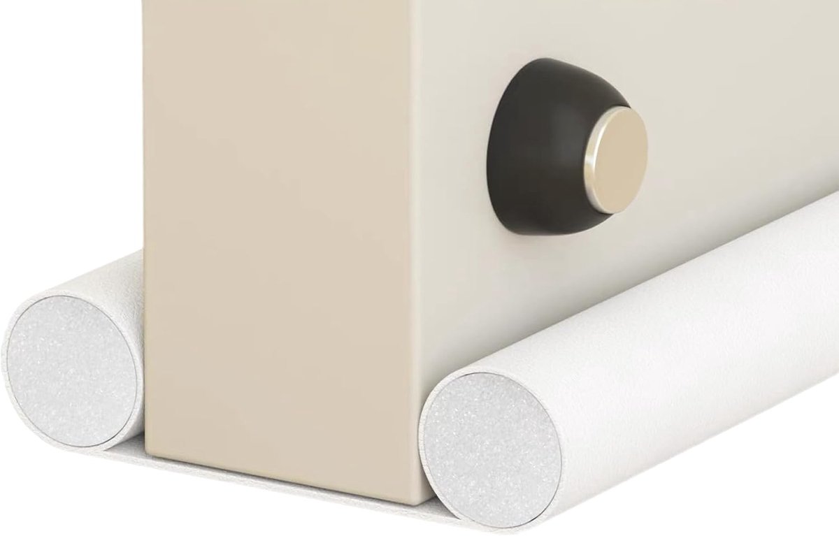 Thijox - Tochtstopper voor Deuren 93 cm - Voorkomt Tocht, Stof, Water, Licht, Insecten en Lawaai - Zwart/Wit/Grijs/Bruin - Ideaal voor Woonkamer, Slaa