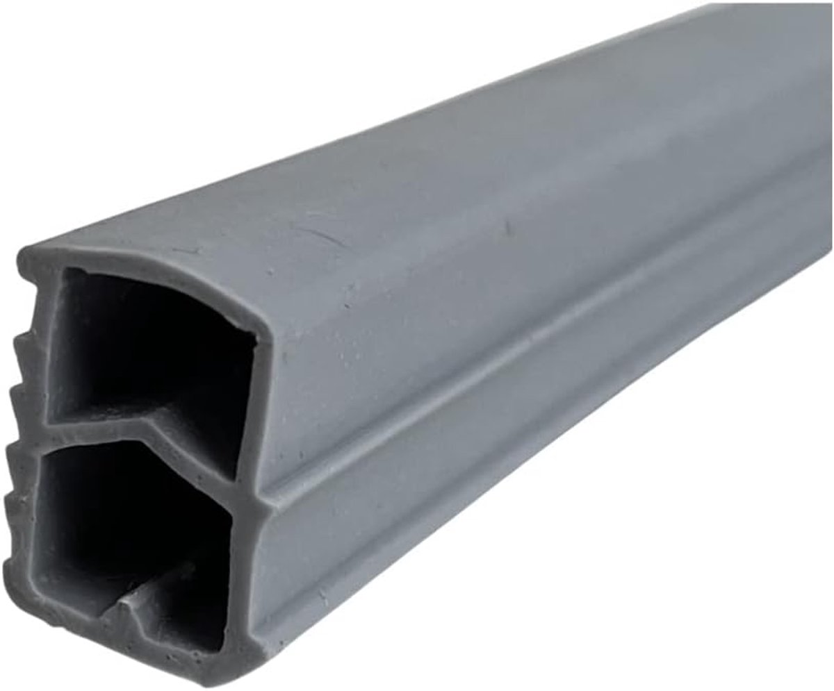 Thijox - Stalen Kozijnafdichting Grijs 5 Meter - Vouwdeurafdichting Tegen Tocht, Lawaai en Stof - Afdichthoogte 16 mm, Afdichtingsbreedte 12 mm - Idea