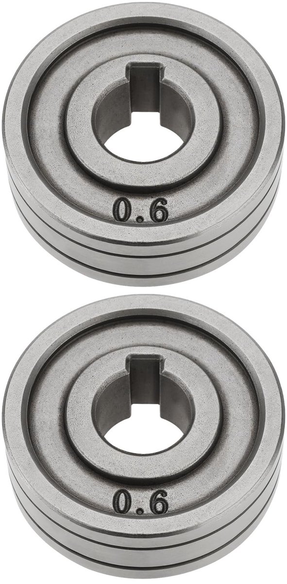 Dailygoods- Voegrollen 30 mm - 2 Stuks - Compatibel met MIG/MAG - V-groef - Antislip - Stalen constructie - Geschikt voor 0,6/0,8 mm lasdraden - Lasrollen