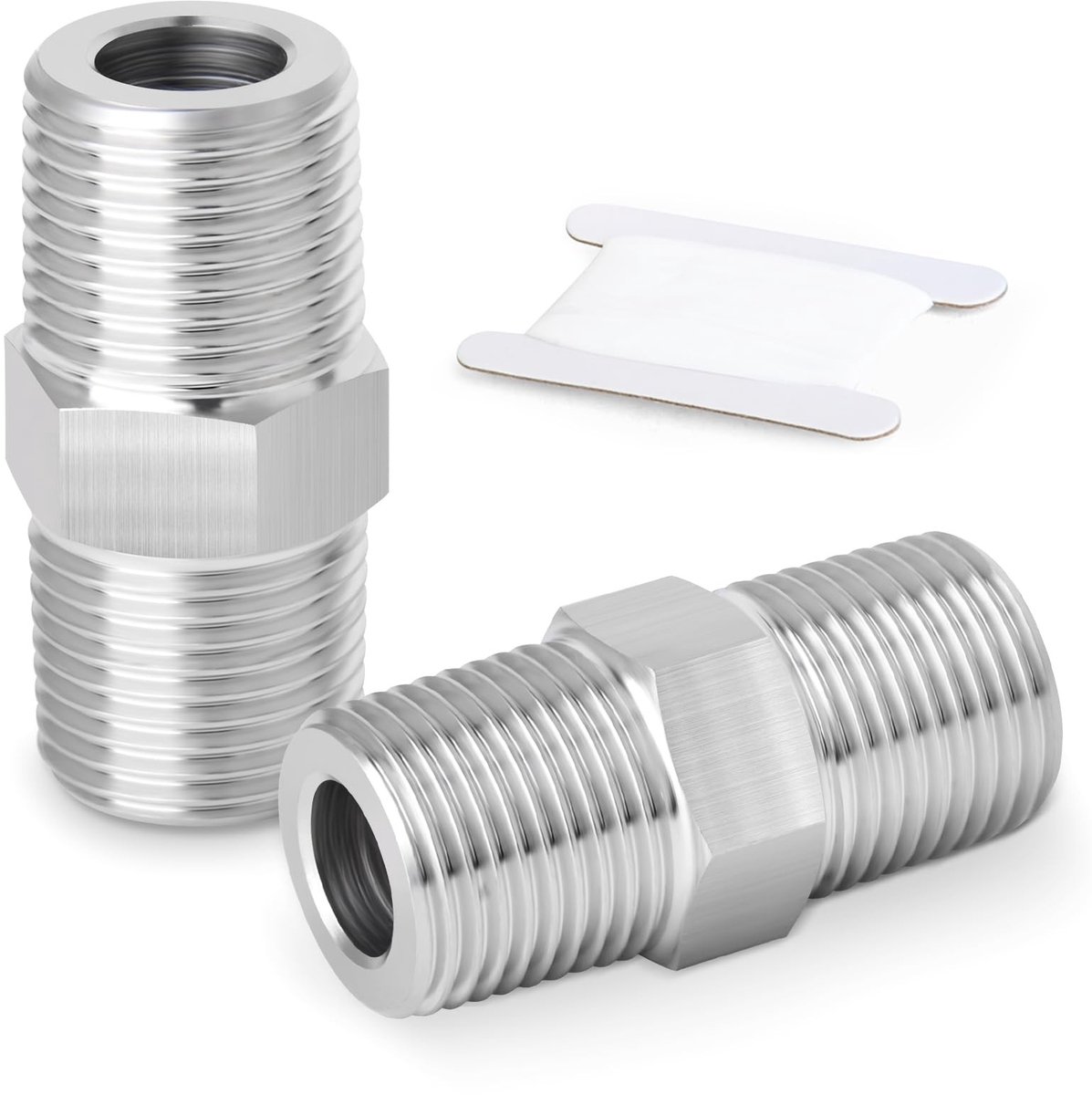Dailygoods- Zeskantnippel 304 Roestvrij Staal - 1/2" BSP Mannelijke Buis - Buisfitting - Connector - Industrieel - Voor Water/Lucht/Gas