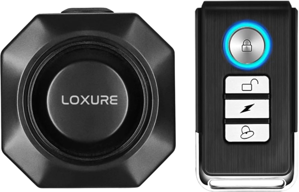 Thijox - Fietsalarm+ met Afstandsbediening - E-bike Alarm USB-C Oplaadbaar - 80/100/120 DB - Waterdicht - Beveiliging tegen Fietsendieven - Draadloos