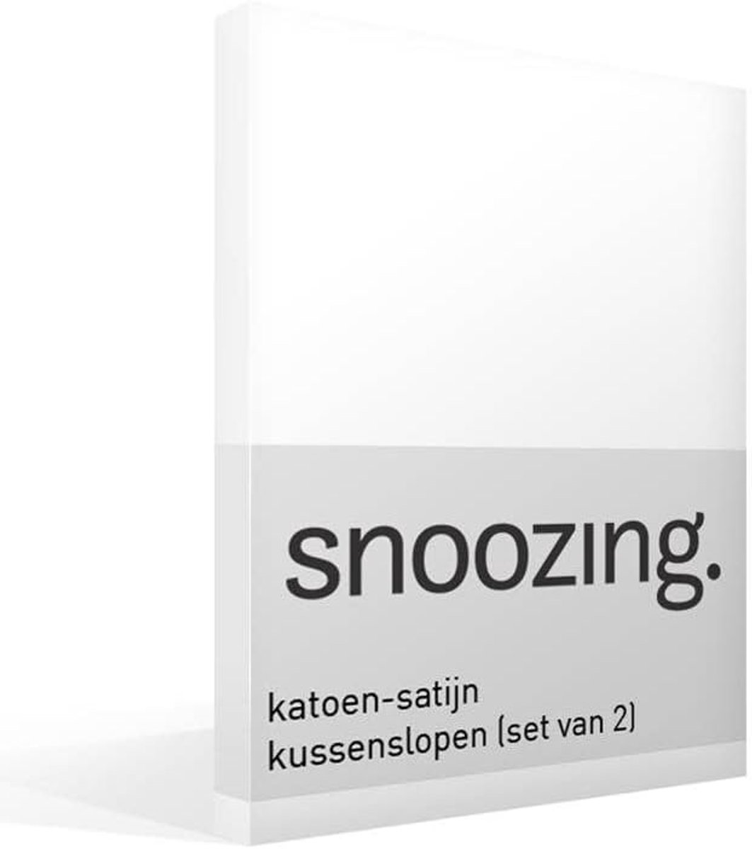 Thijox - Kussensloop Set van 2 - Satijn-Katoen 40x60 cm - Kindermaat - Wit - Luxe Slaapcomfort voor Kinderen