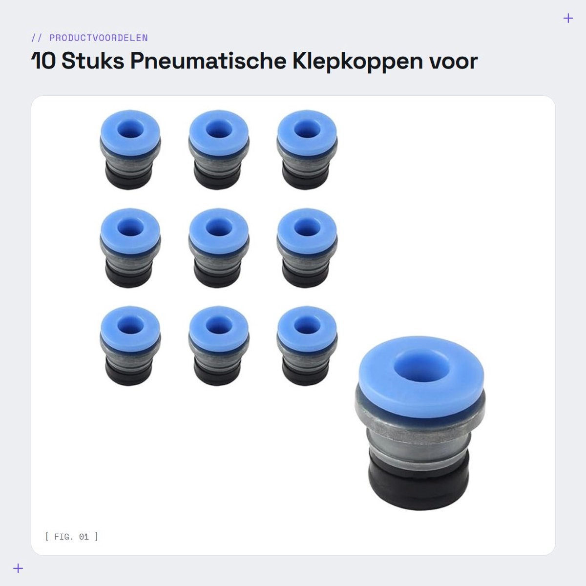 Dailygoods- Klepkoppen 10 stuks - Pneumatische Klepaansluiting - 3D-printeraccessoires - Hittebestendig PTFE - Compact Ontwerp - Duurzaam - Connectoren