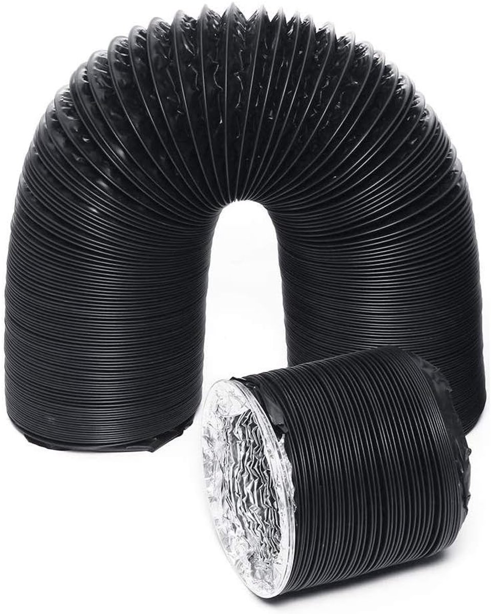 Thijox - Ventilatieslang Afvoerslang PVC 100mm x 2m voor Mobiele Airconditioning, Afzuigkap, Afvoerdroger - Duurzaam, Temperatuurbestendig, Flexibel,