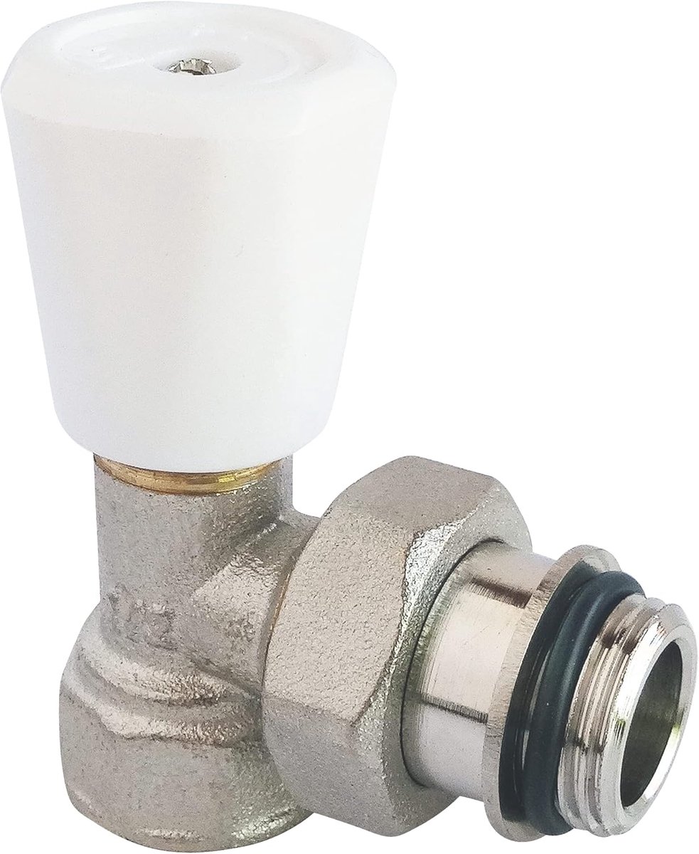 Handmatige Hoek Radiatorkraan 1/2 inch - Geschikt voor alle Radiatoren