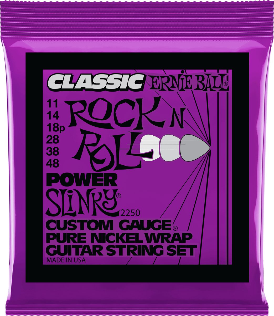 Ernie Ball Slinky Classic Rock'n'Roll - Gitaarsnaren - Power Slinky - 11-48 - Nickel Wound