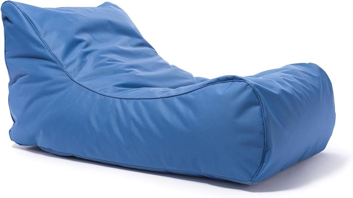 Zitzak Stoel - Lounge Poef - Buiten Ontspannen - Met Opbergvak - 115 cm - Ivoorkleurig