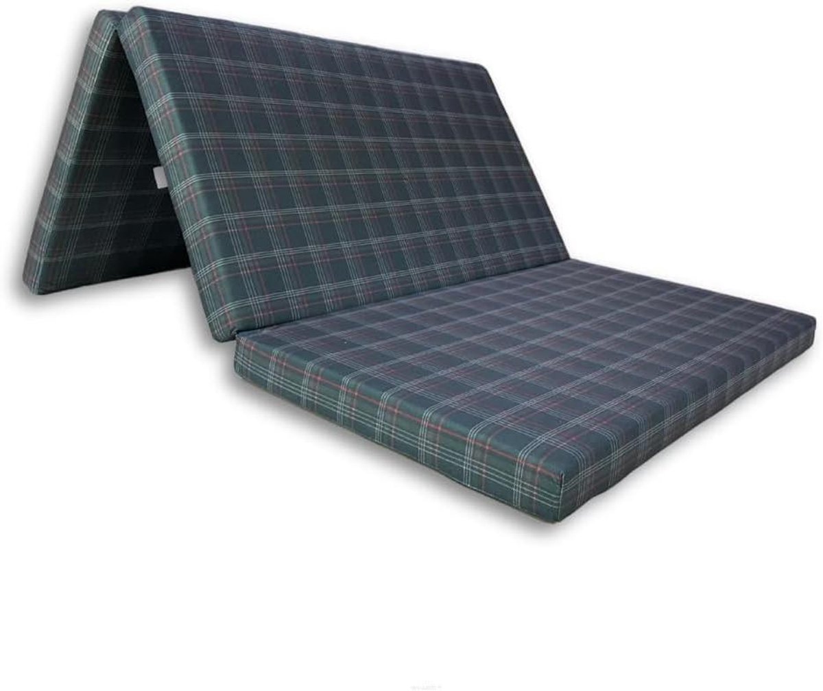 Vouwmatras - Gast matras - Logeren en reizen - Wasbare hoes - 195 x 120 cm - Zwart