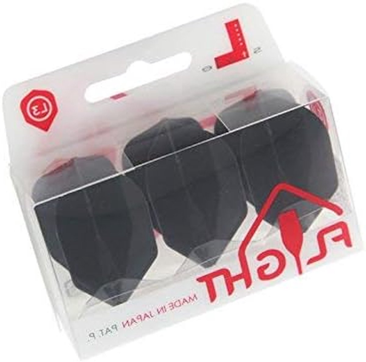 Dart Flights - Vliegjes - Precisie Darts - Geïntegreerde Ringen - L3 Vorm - Zwart