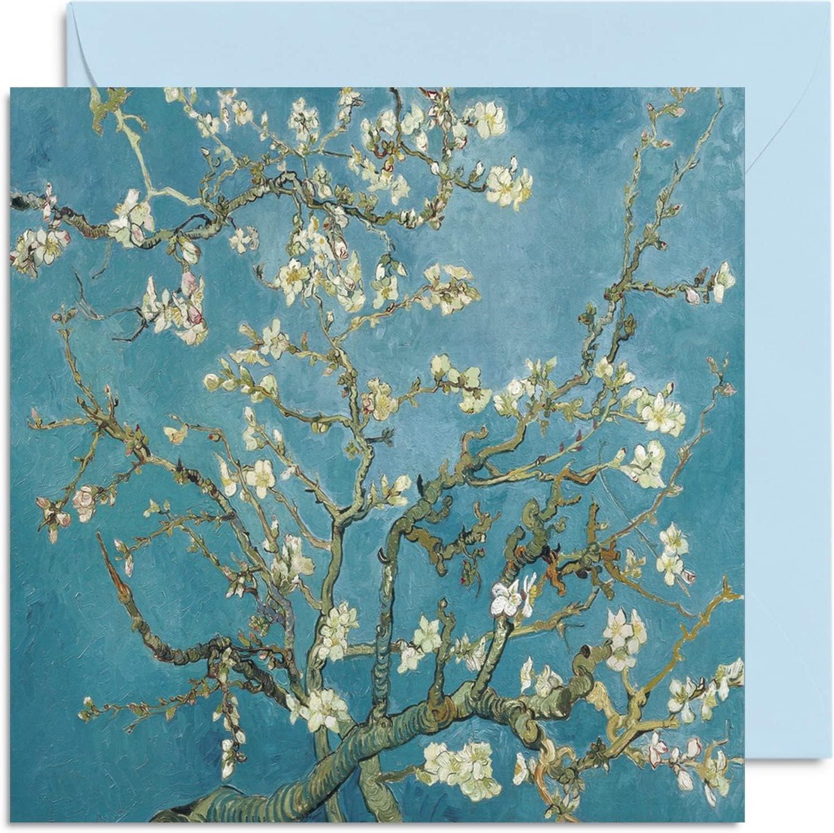Wenskaart Verjaardag - Kunstkaart Abstract - Speciaal Moment Vieren - Blanco Binnenzijde - 145mm x 145mm - Blossom