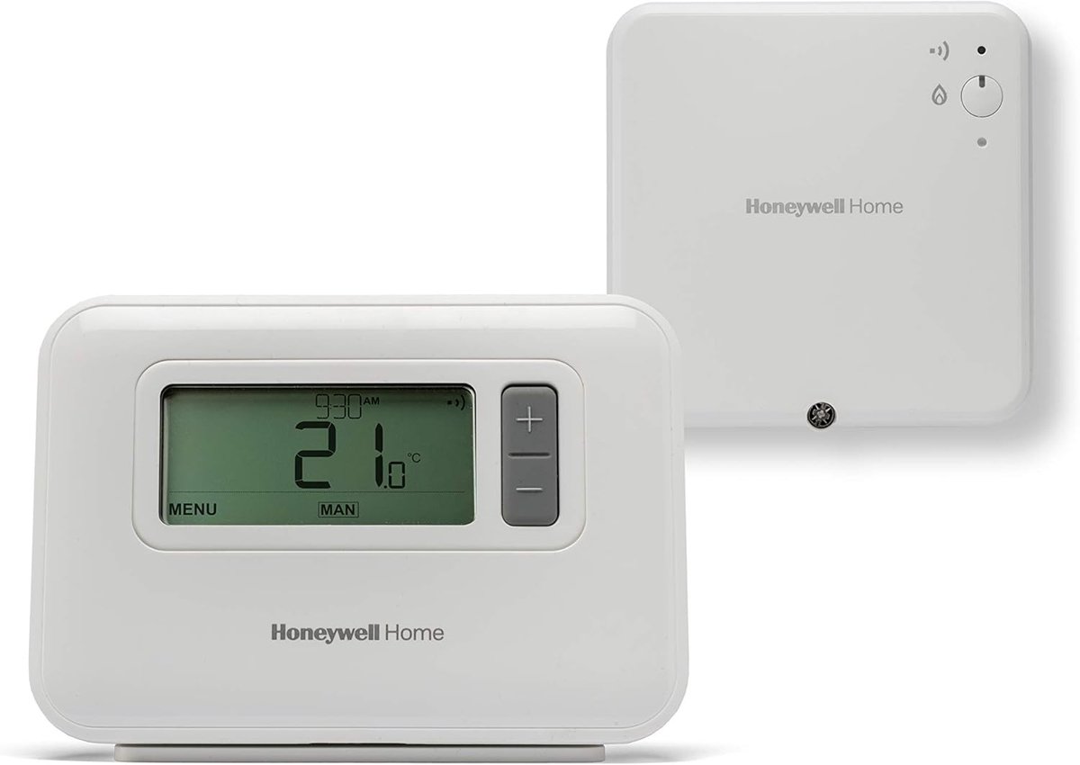 Thijox - Draadloze 7-daagse Programmeerbare Thermostaat T3R, Wit - Slimme Temperatuurregeling voor Huishoudens, Energiezuinig, Modern Design