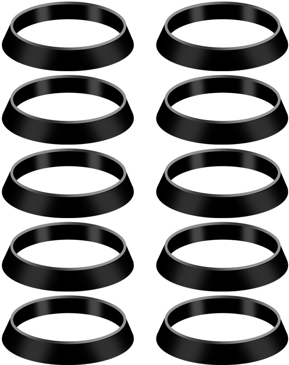 Conische afdichtringen voor afvoerbuizen - 10 stuks, afdichtingen voor gootsteen en sifon, geschikt voor 1 1/2 inch afvoer met 38mm binnen- en 43mm buitendiameter
