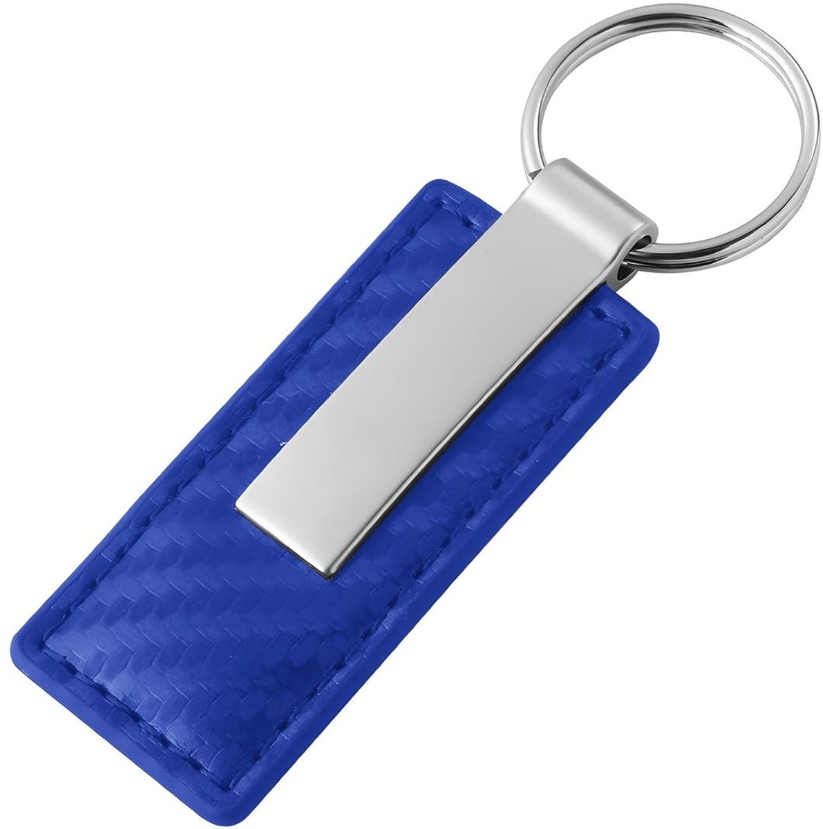 Dailygoods- Autosleutelhanger met koolstofvezel leer - Sleutelhanger ringen - Sleutelhanger voor auto - Sleutelhanger voor volwassenen - Sleutelhanger met microvezel - Universeel ontwerp 9,8 x 2,8 cm