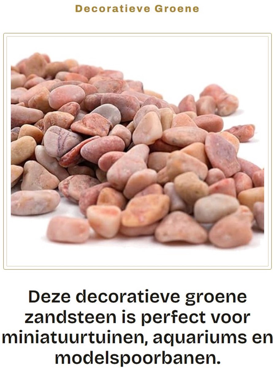 Dailygoods - Decoratieve Groene Zandsteen voor Miniatuurtuinen en Aquariums - 240 g