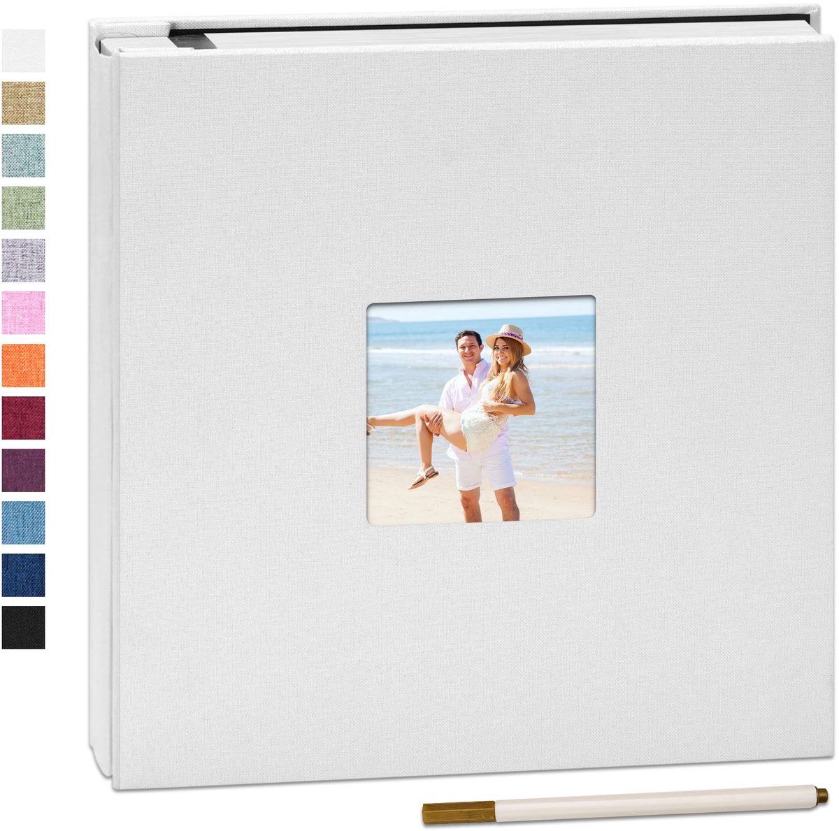Dailygoods- Fotoalbum Zelfklevend 120 Foto's - Plakboek - Linnen Omslag - Waterdicht - Zuurvrij - Aanpasbaar Omslagvenster - Herinneringsalbum