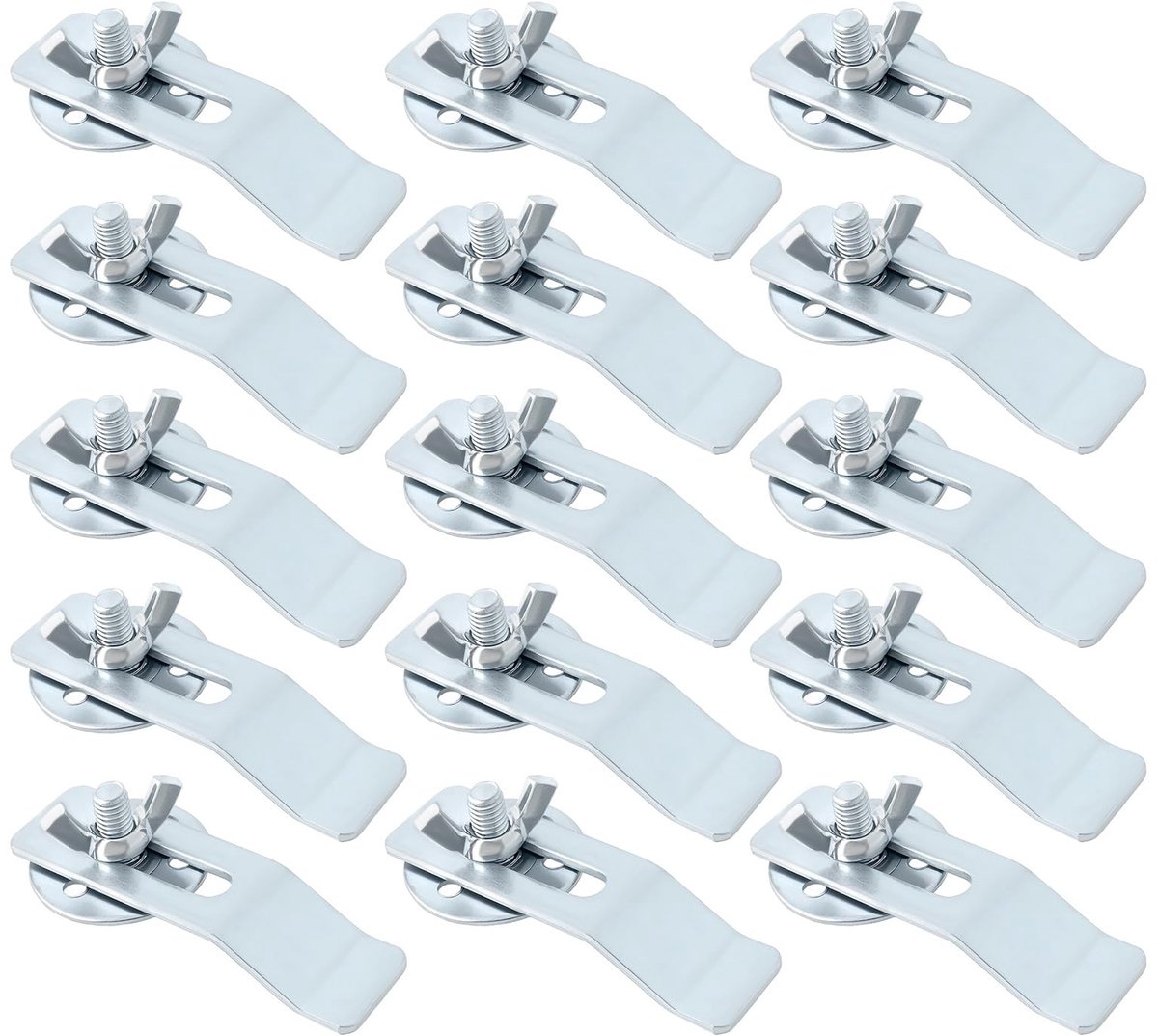 Dailygoods- Spoelbak Clips 15 Stks - Onderbouw Beugel - Metalen Montagebeugel - Gegalvaniseerd Staal - 6,7x2 cm - Sterke Ondersteuning - Gootsteenklem