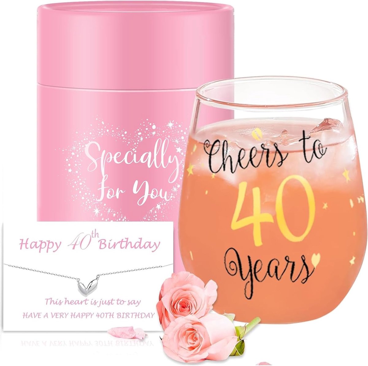 Persoonlijke Wijn Glazen voor Vrouwen - Unieke Cadeaus voor 40ste Verjaardag, Moeder en Beste Vriendinnen, Creatieve Ideeën voor Feestelijke Vieringen
