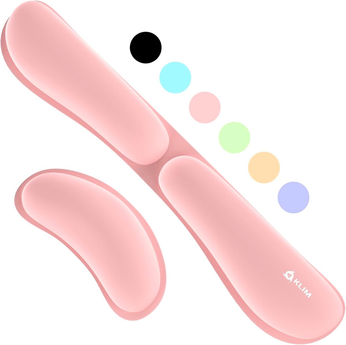 Thijox - Ergonomische Polssteun voor Muis en Toetsenbord, Zijdeachtige Gel en Traagschuim, Roze Bureauaccessoires voor Gaming en Kantoor, Toetsenbordm