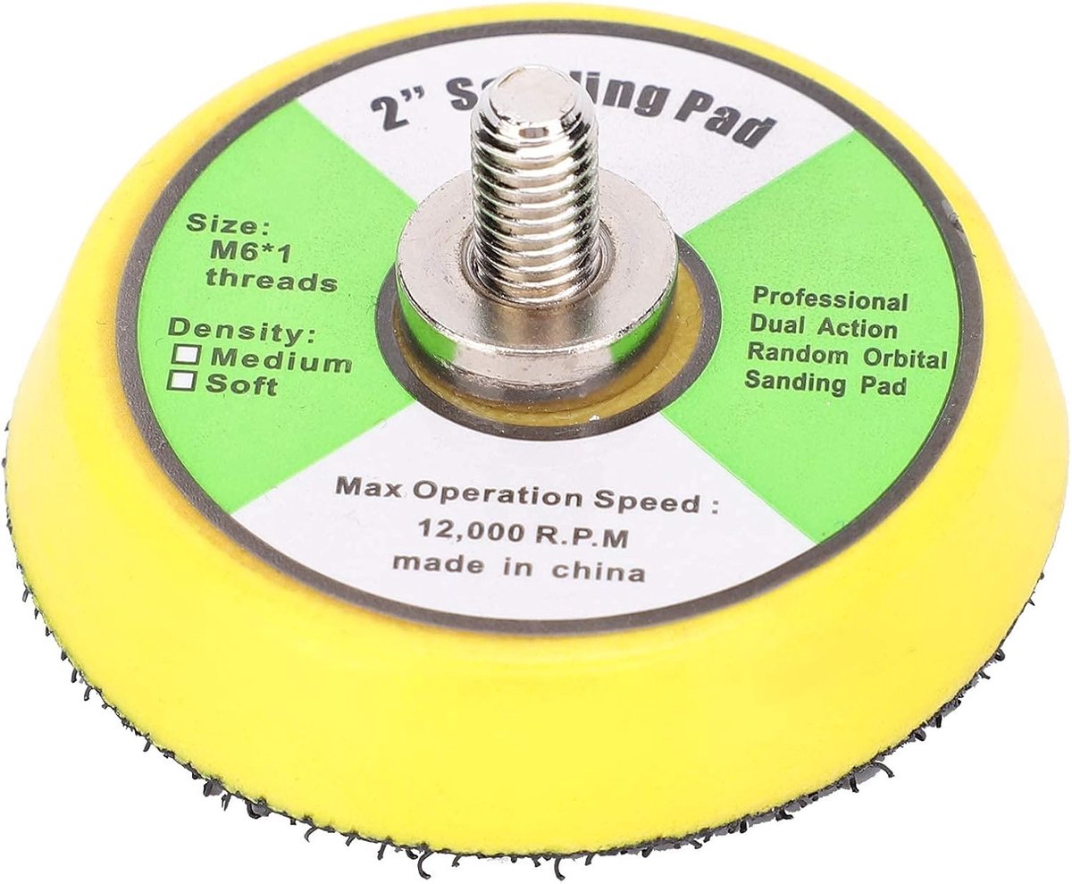Sanding Disc 50mm voor Luchtgereedschap - 12.000RPM, M6 Draad, Schuren en Polijsten, Perfect voor Houtbewerking en Metaalbewerking