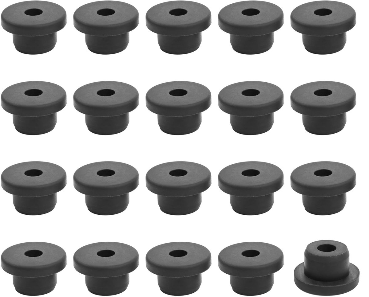 Kabeldoorvoer, 12 mm boorgat 8 mm ID rubber grommet, zwarte siliconen tophoedring voor Automotive Firewall & Car bedrading Protection