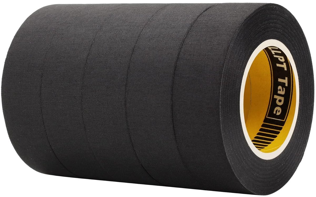 Isolatieband van Katoen, 5 Rollen, 19 mm x 15 m, Warmte- en Vlambestendig, Plakband voor Meubels en Elektriciteit