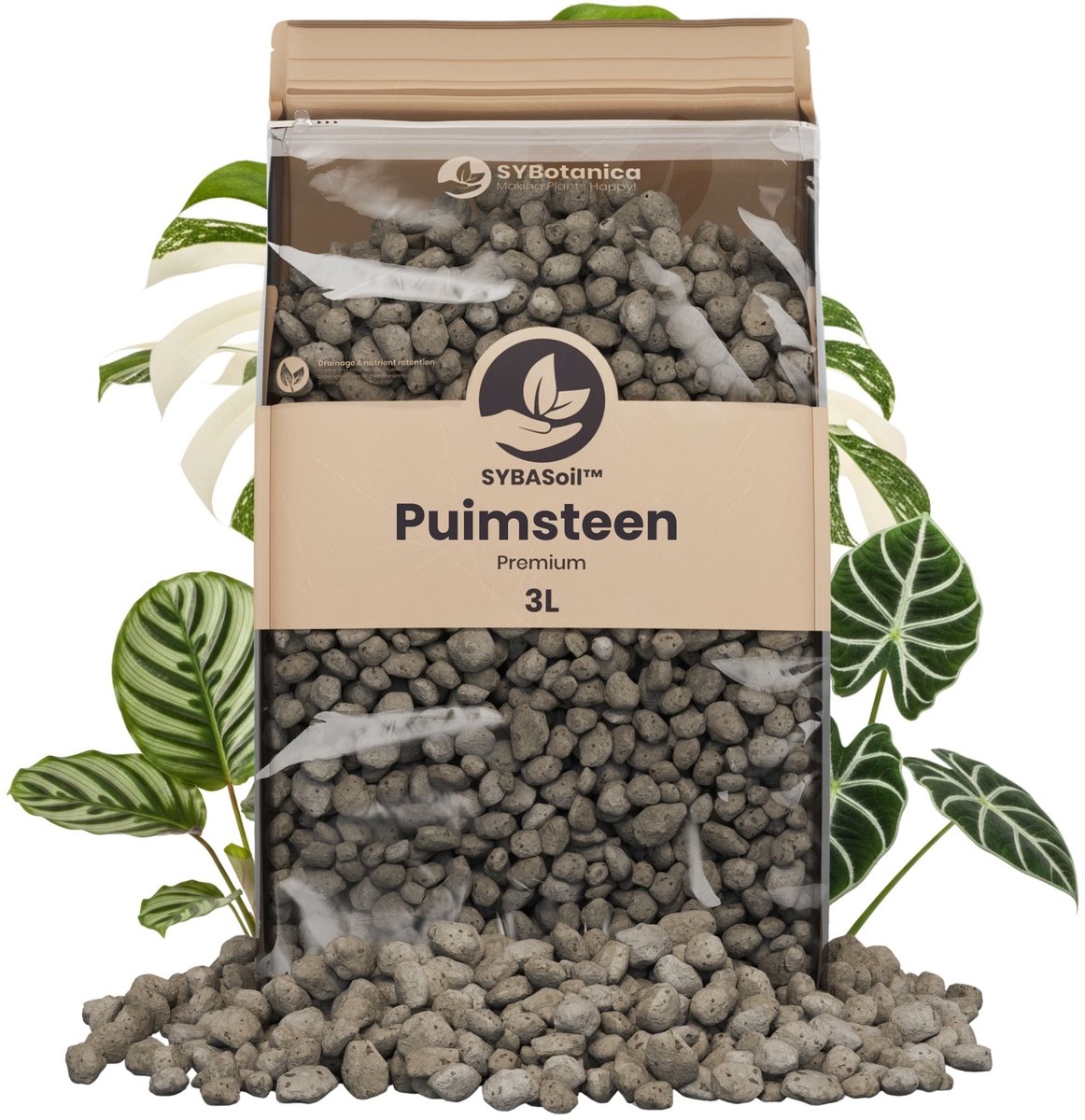 Sybotanica - Puimsteen 3L Grof (8-16mm) - Bodemverbeteraar - Terrarium Decoratie
