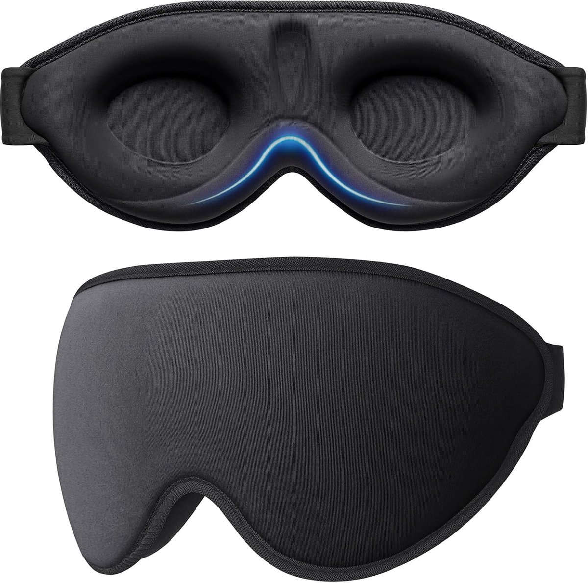 Thijox - Verduisterende Slaapmaskers voor Mannen en Vrouwen - 3D Ergonomisch Oogmasker - Nul Oogdruk en Wimpervriendelijk - Comfortabel voor Thuis, Vl