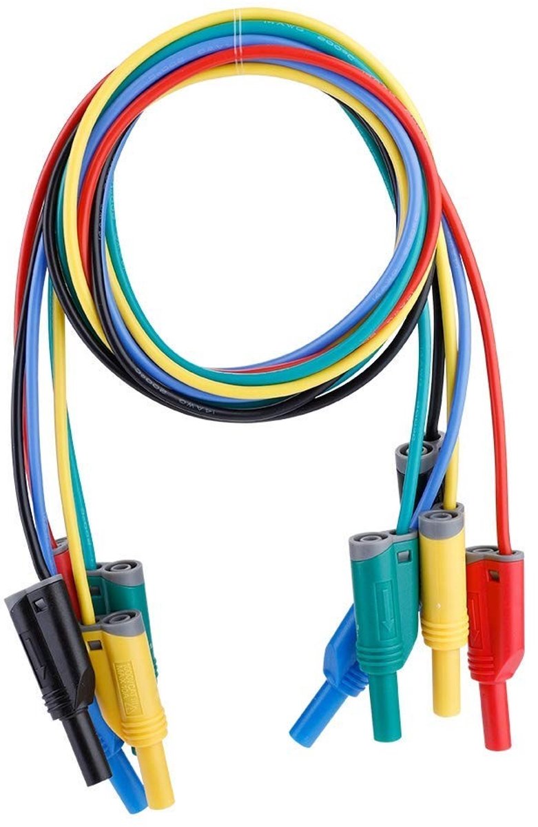 Set van 4mm Banana Plug Test Leads met Vervangbare Probes voor Elektrisch Testen en Metingen