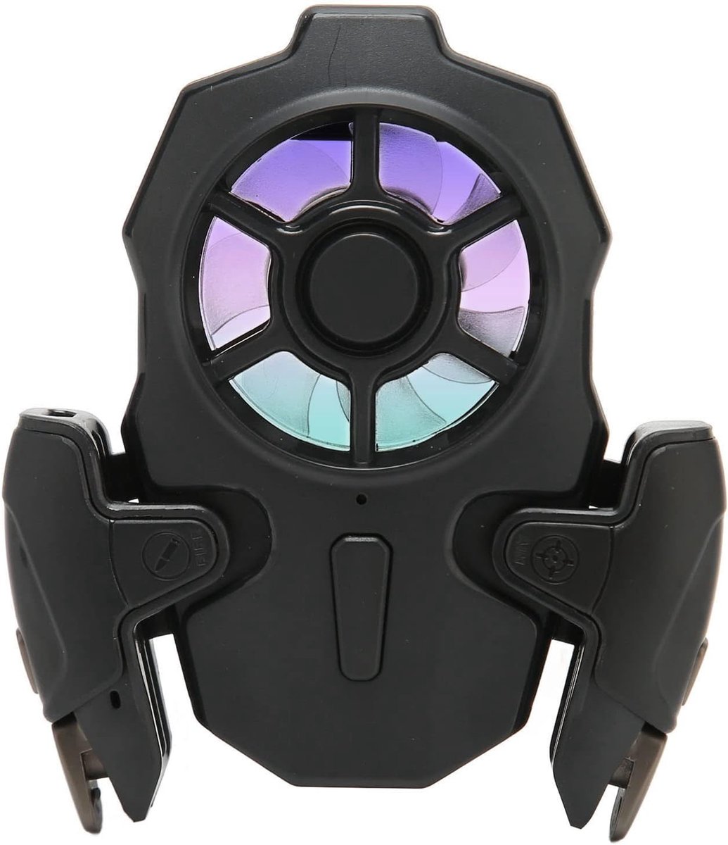 Thijox - PUBG Mobiele Controller RGB Game Fan Trigger met Telefoonkoelventilator - Gamepad Joystick voor Intensieve Gaming - Hoogfrequente Automatisch