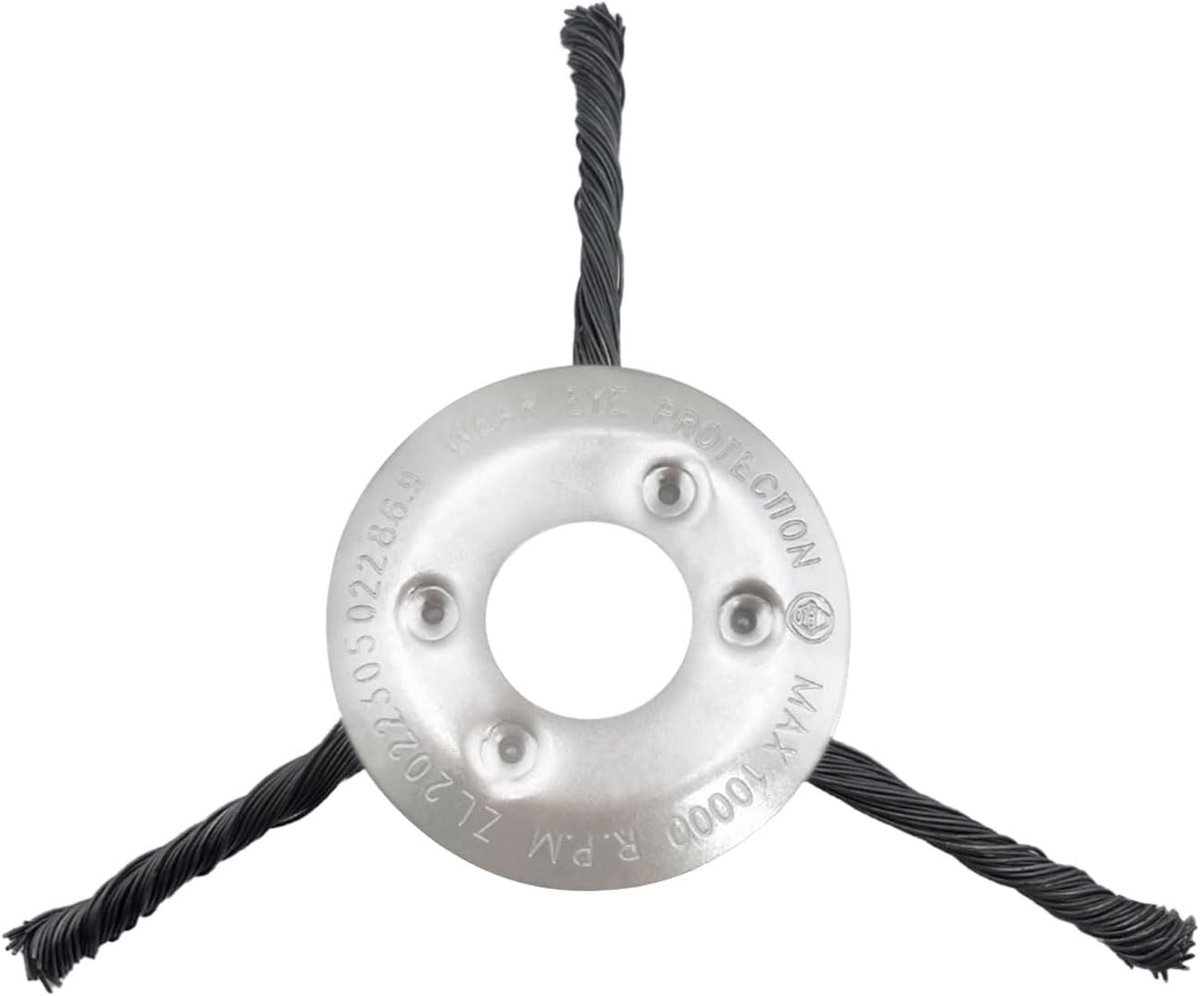 Professionele 180mm Stalen Draad Borstelkop voor Elektrische Grasmaaiers, Onkruidborstel voor Tuinonderhoud, Tuingereedschap met 3 Koppen