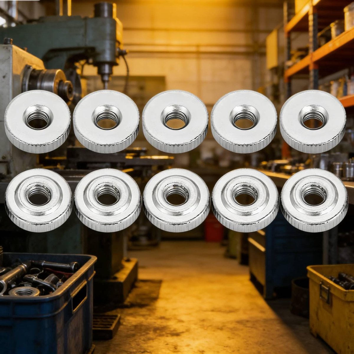 Knurled Moeren voor Handvatten - GB807 Duim Moeren M3 M4 M5 M8 van Koolstofstaal voor Meubelmontage en Industriële Machines (M4, 10 stuks)