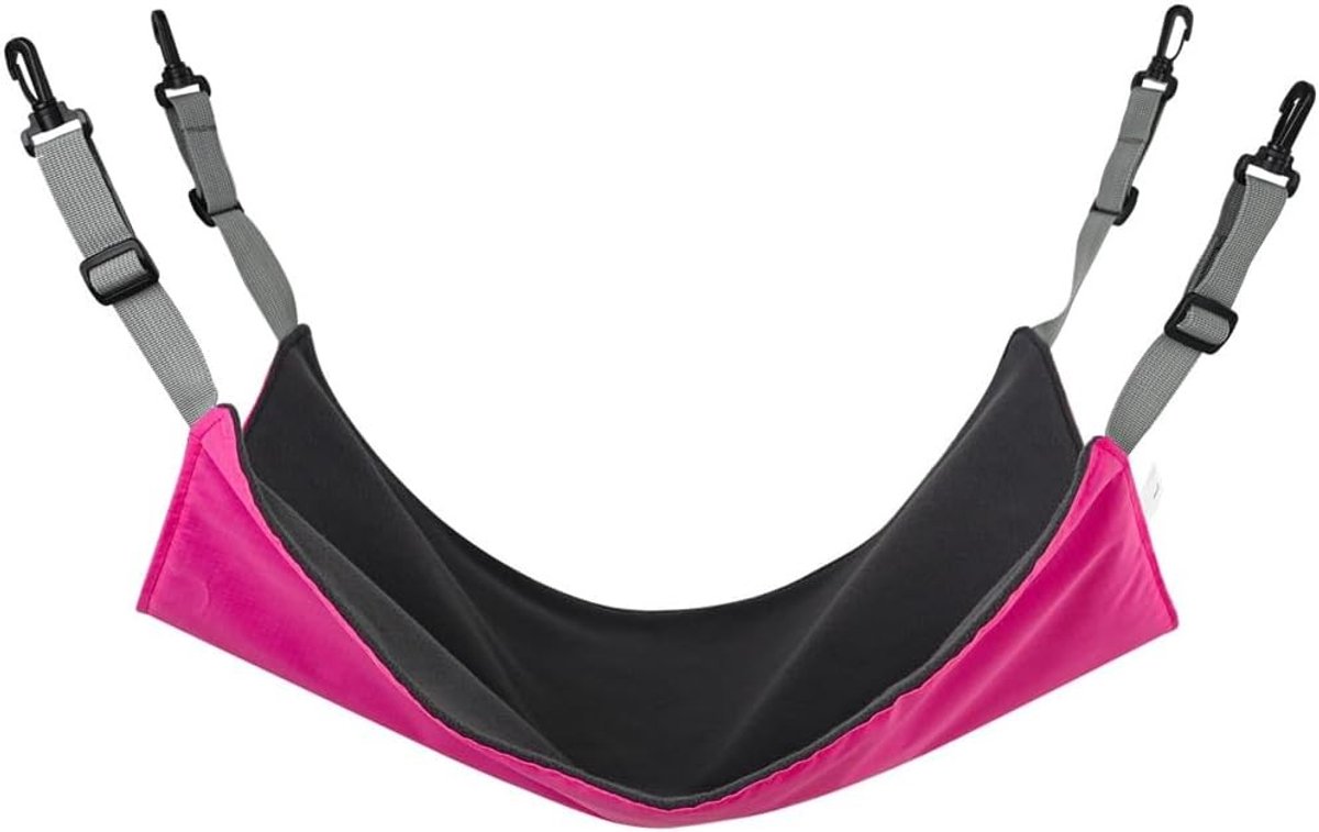 Reversible Hangmat voor Huisdieren - Geschikt voor Katten, Fretten, Ratjes, Konijnen en Kleine Honden - Roze Rood, Ideaal voor Comfort en Speelplezier