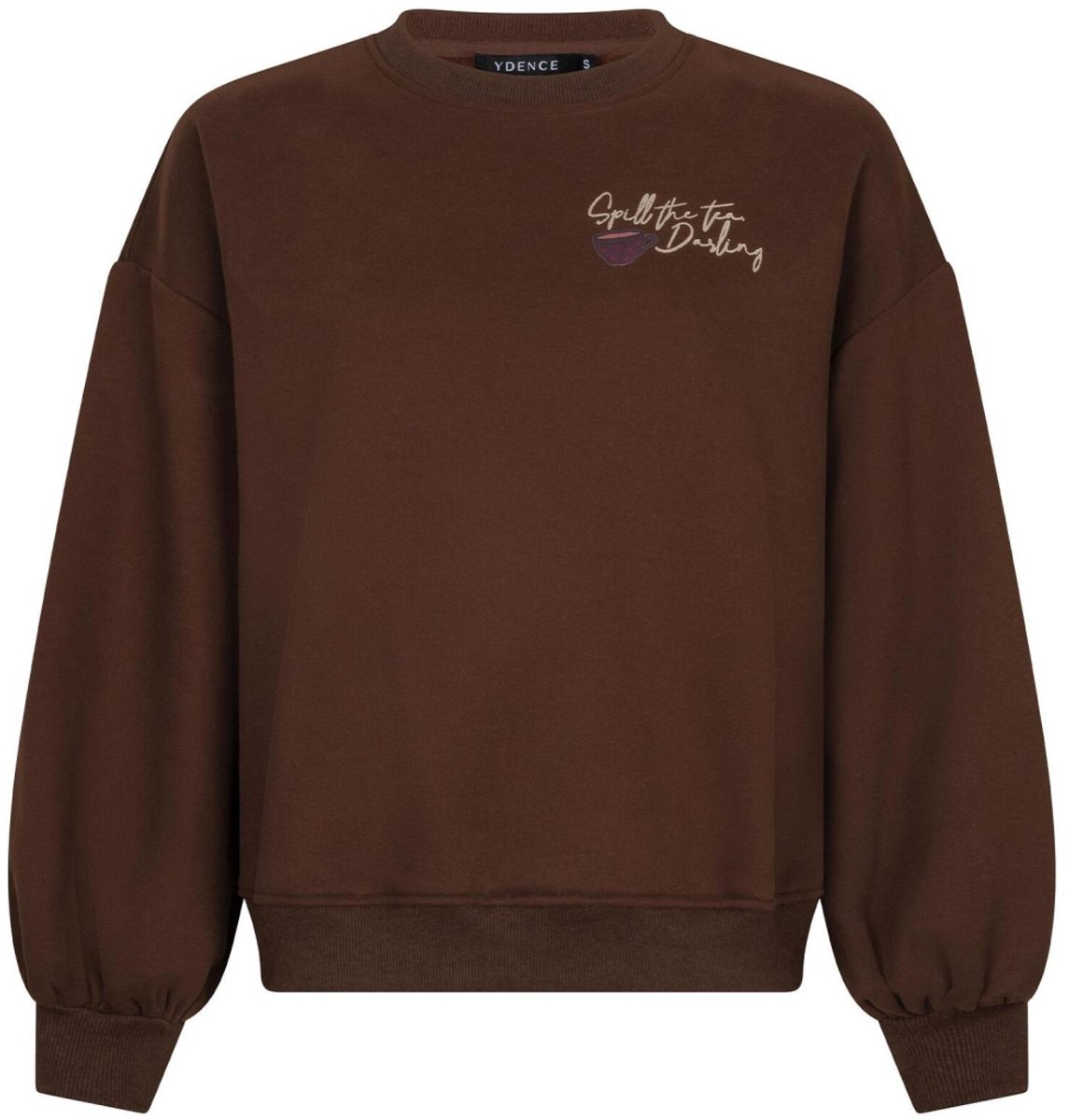 Ydence Trui Sweater Spill The Tea Fs2654 Brown/burgundy Dames Maat - L