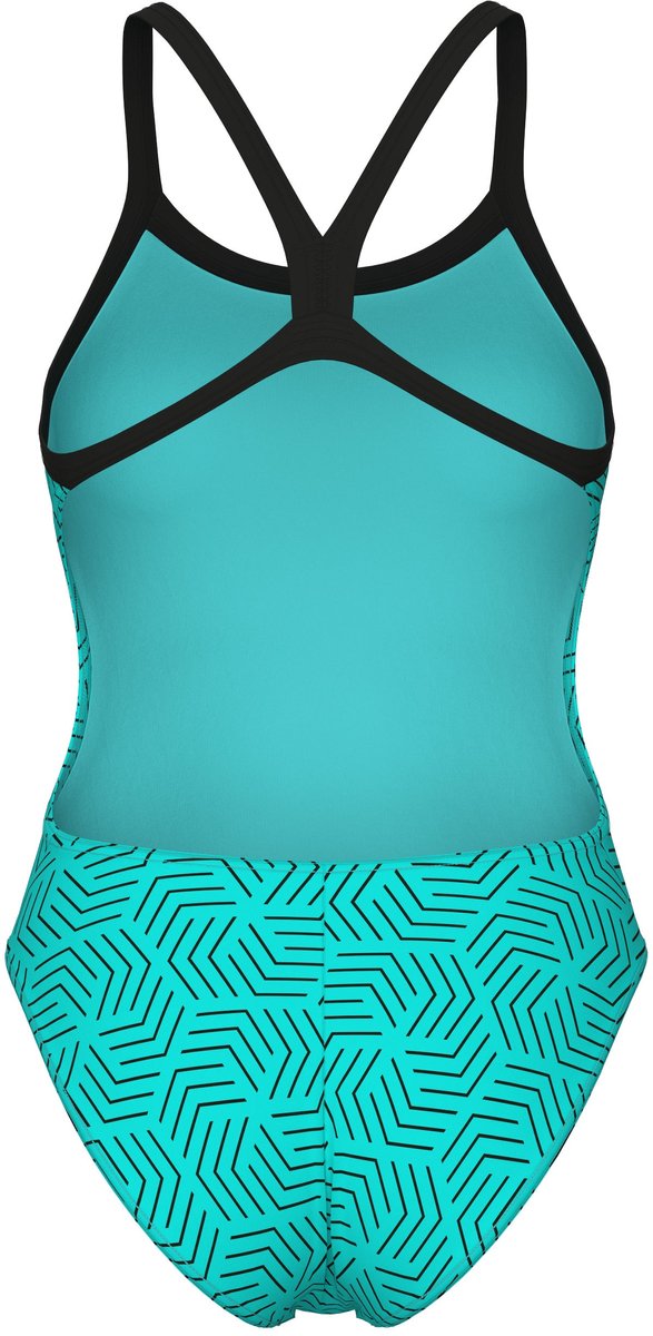 Arena Dames Badpak Allover Challenge Back Water/Multi-Black