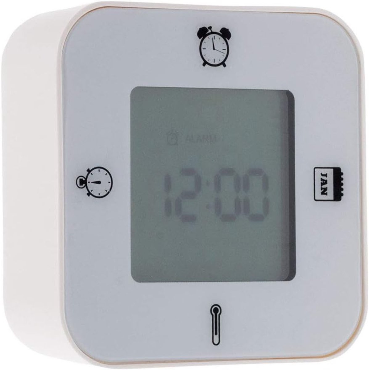 Digitale Thermometer - Wit - Compact - LCD-display met Meerdere Functies - Voor Binnengebruik