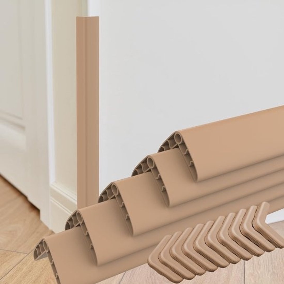 Rubberen Randbeschermer - Hoekbescherming Muren - Babyveiligheid Thuis - Zelfklevende Installatie - 5 Stuks 36 Inch - Transparant