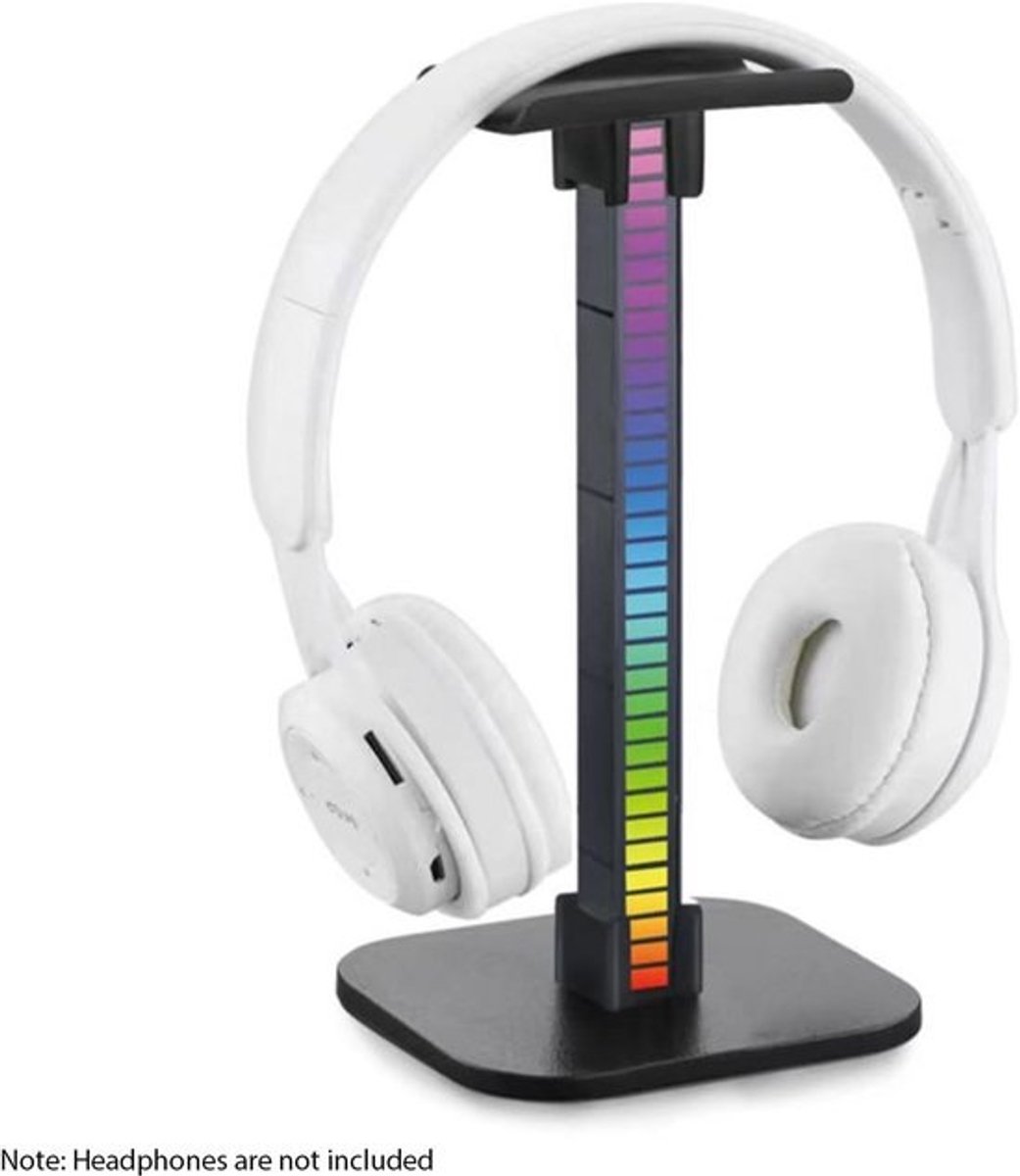 Hoofdtelefoon Houder met RGB Verlichting en USB-C Poorten - Stijlvolle Desk Organizer
