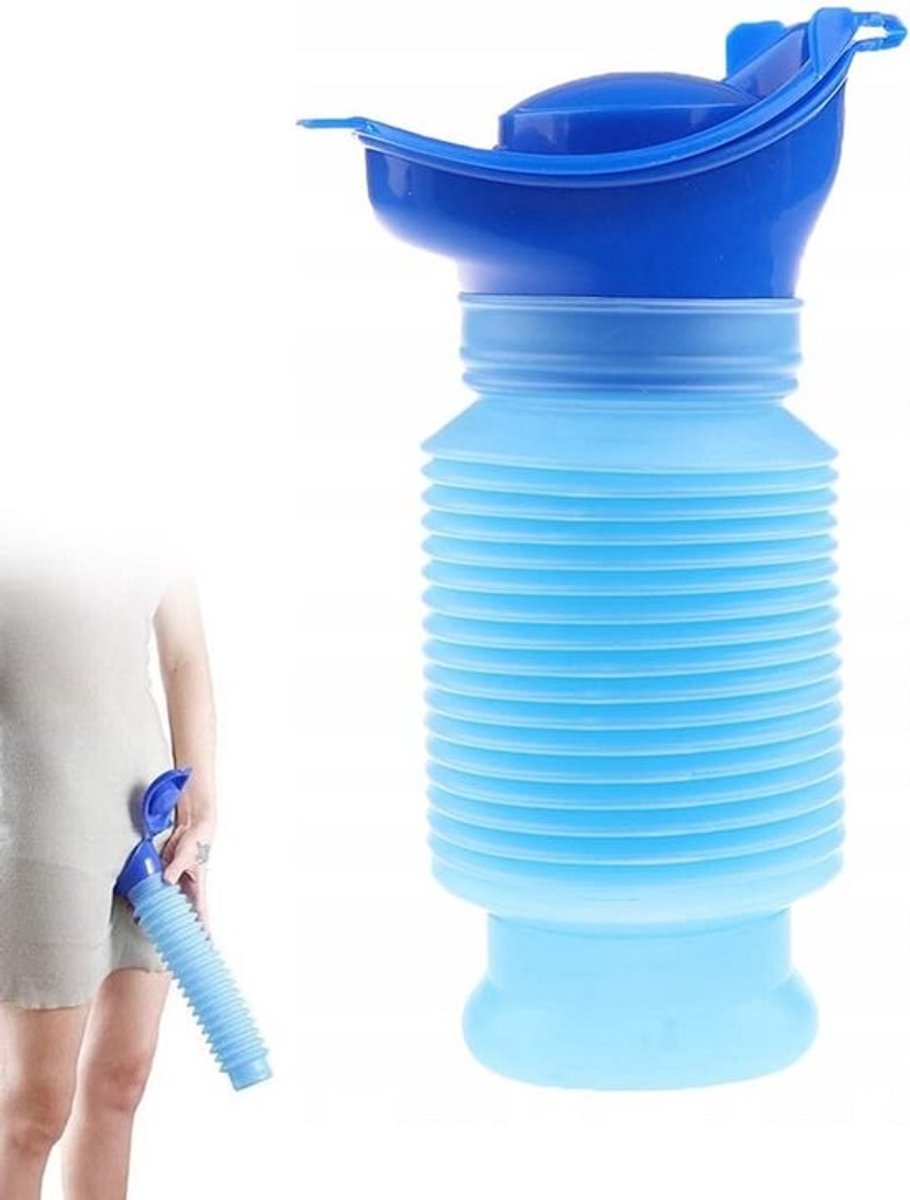 Draagbaar Urinoir Inklapbaar 750ml – Mobiel Toilet voor Heren & Dames, Reizen & Camping