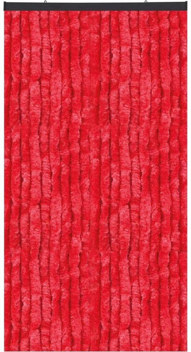 Deurgordijn Pluche - Vliegengordijn - Insecten Buiten - Op Maat Te Maken - 100x250cm - Rood