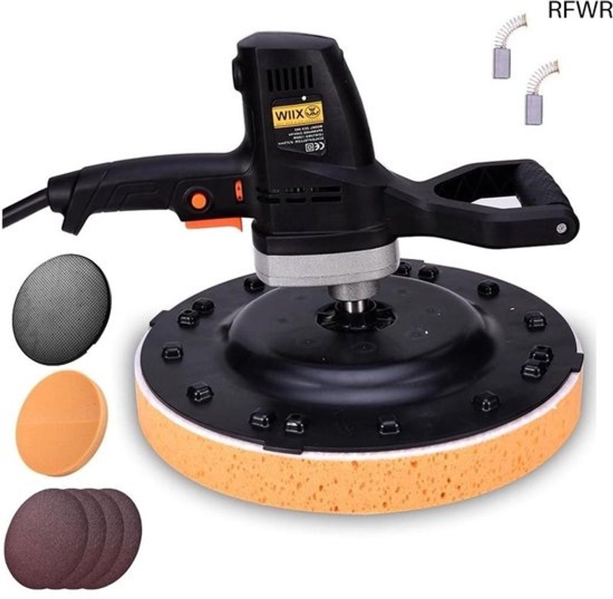 RFWR® Poetsmachine 1280 W met 6 snelheden en 370 mm schijf voor gladstrijken