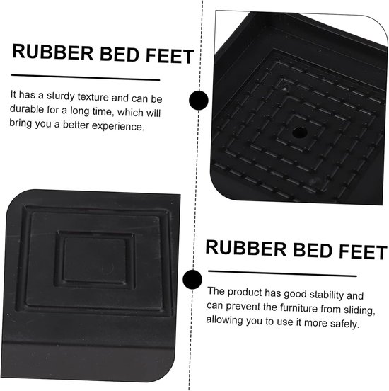 Meubel Riser - Stoelpoot Verhoger - Meubels Verhogen - Groter Contactoppervlak - 6.5 cm - Zwart — afbeelding 5