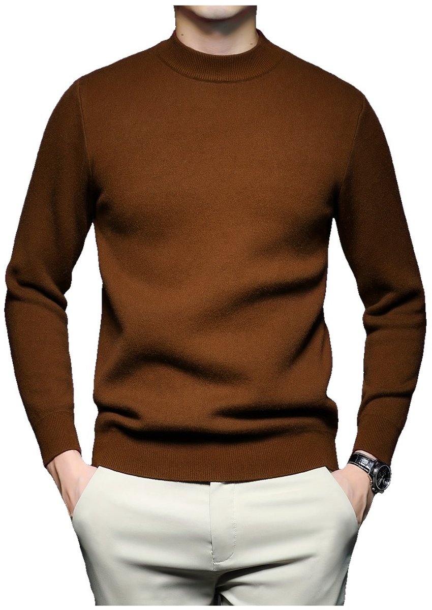 Currero Sweater Heren Sweaters Sweatshirt Hoodie Warme Trui Pullover Jumper Crewneck Vest Olijfbruin