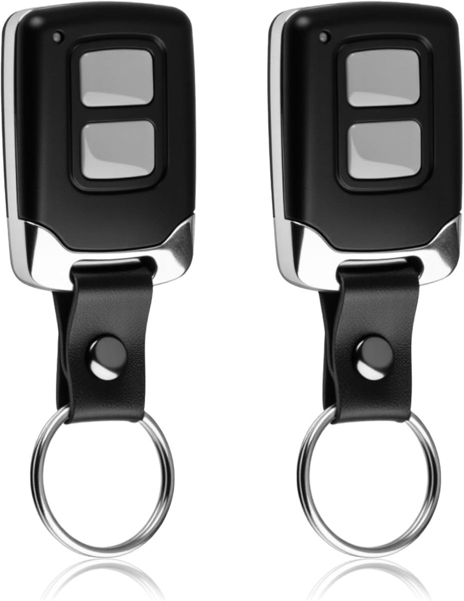 Set van 2 afstandsbedieningen voor garagepoorten - Compatibel, Draadloos en Gebruiksvriendelijk