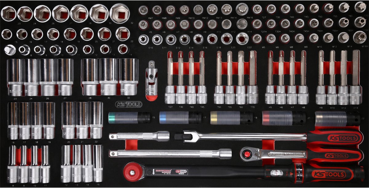 KS TOOLS 1/2" Doppendoppenset in schuiminleg 120-delig - 813.0120