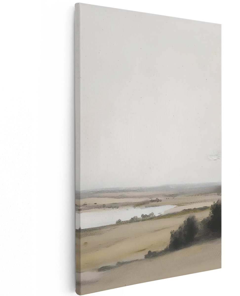 Artaza Canvas Schilderij Landschap - 120x180 cm - Groot - Wanddecoratie Natuur - Muurdecoratie Landelijk - Schilderijen Op Canvas Woonkamer