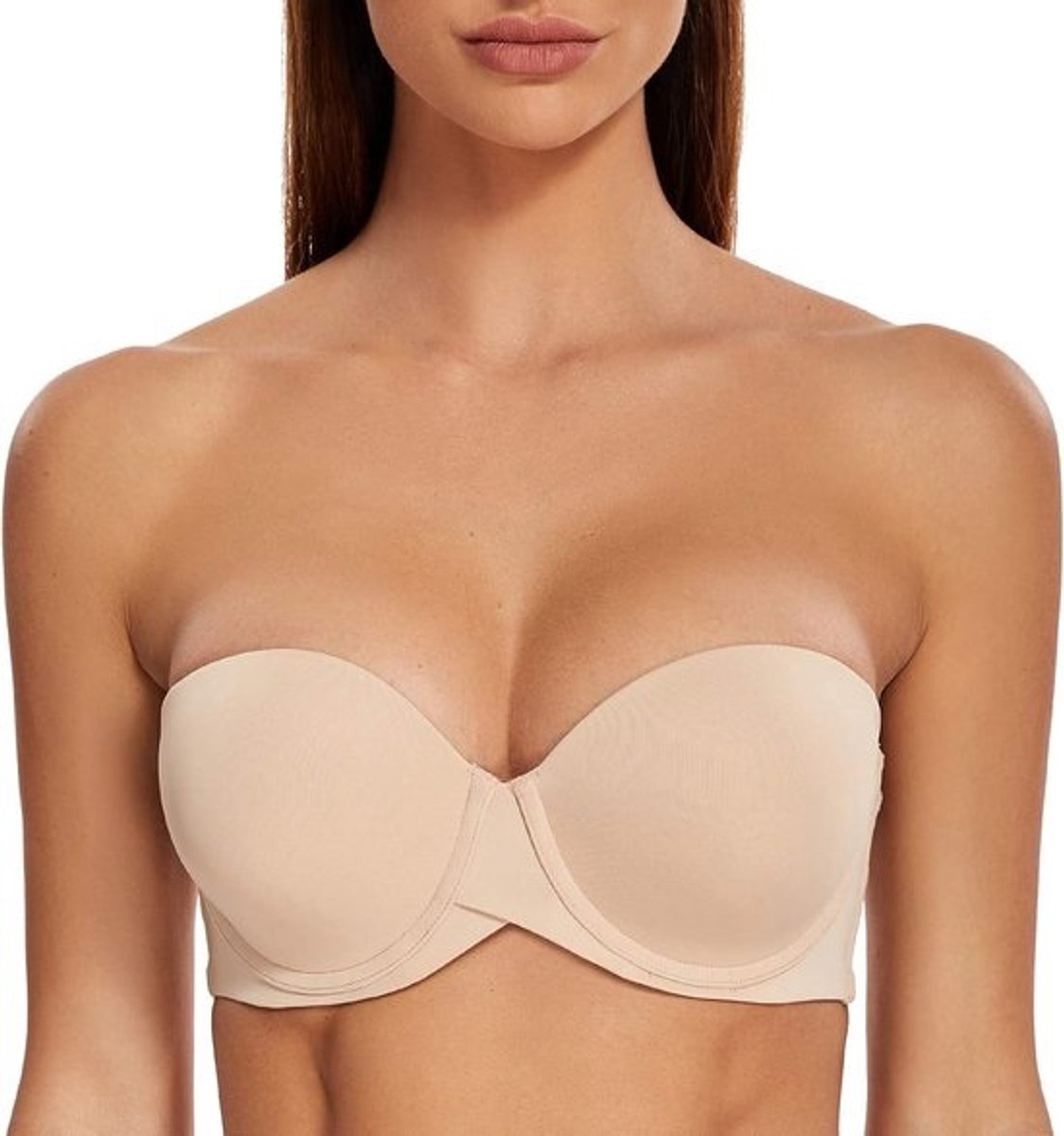 Strapless BH met Gewatteerde Beugel Beker - MELENECA
