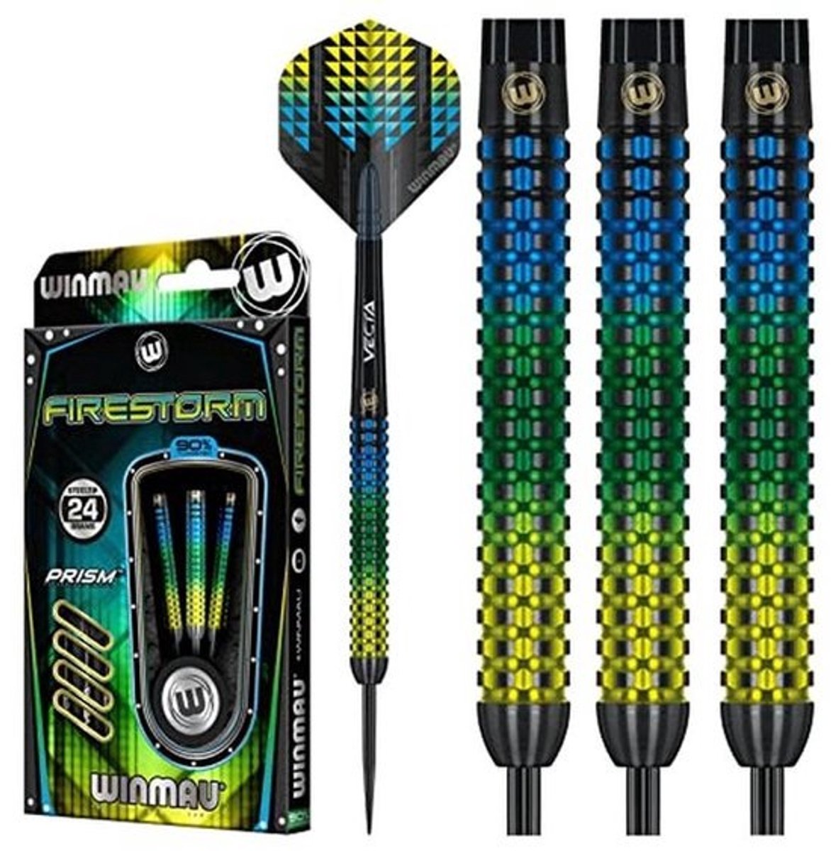 Dartset 24 gram Tungsten Darts met Flights en Stengels - Perfecte Grip
